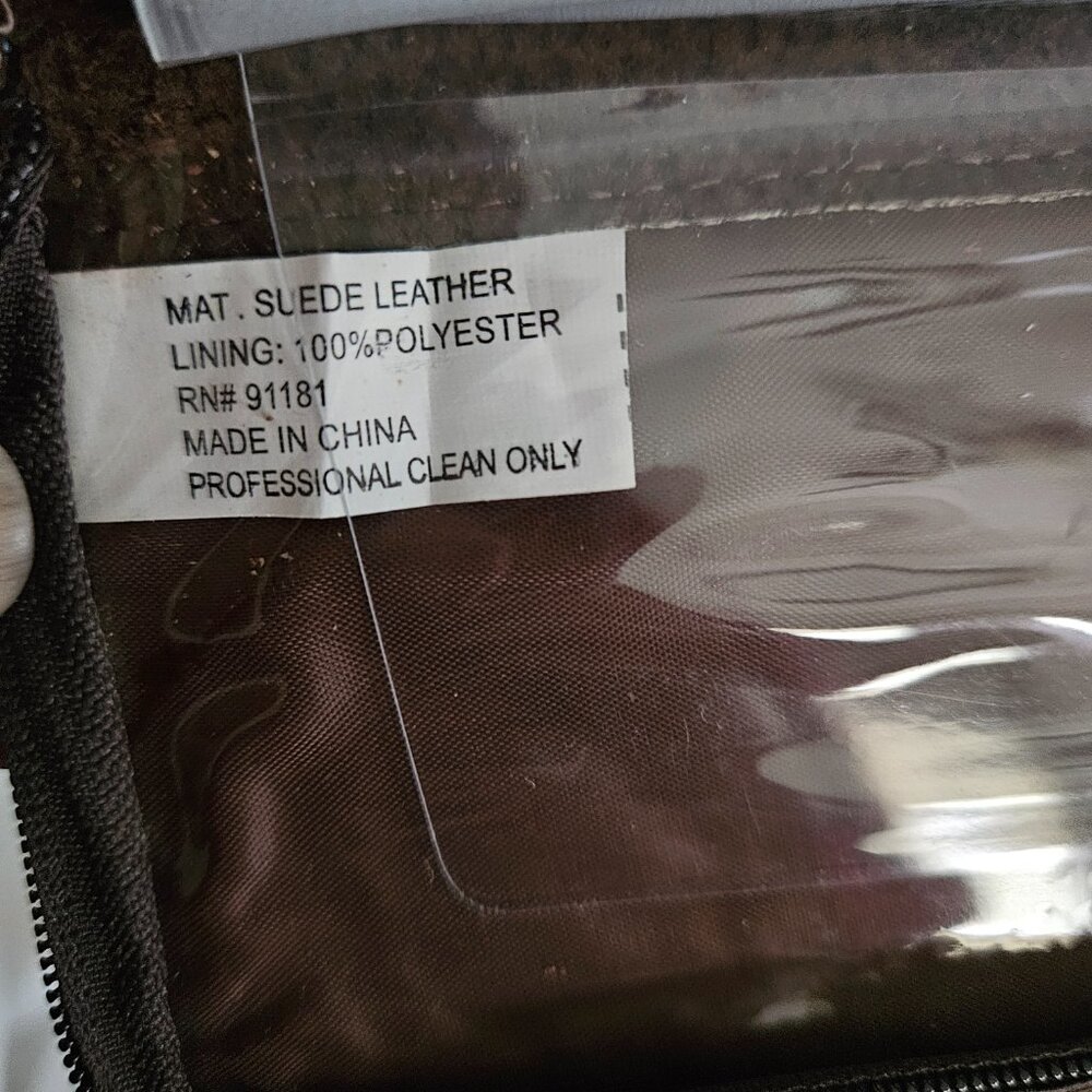 English Leather Brown Suede Card Holder - Picture 7 of 9